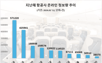 정비부문 호평받은 ‘대한항공’ 지난해 소비자 관심도 1위…제주항공·진에어 순