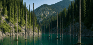 카인디 호수, 물속에 남은 숲의 시간