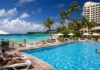사이판 리조트 전경과 수영장, golden era of Saipan tourism resort