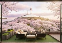 남산의 봄을 ‘직관’하다… 그랜드 하얏트 서울, 야외 테라스 ‘갤러리 파티오’ 10일 개장 그랜드 하얏트 서울 갤러리 파티오 야외 테라스 벚꽃 Namsan Seoul Tower 남산 벚꽃 뷰 이미지