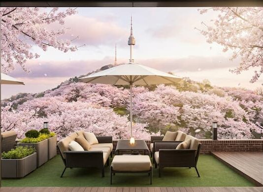 남산의 봄을 ‘직관’하다… 그랜드 하얏트 서울, 야외 테라스 ‘갤러리 파티오’ 10일 개장 그랜드 하얏트 서울 갤러리 파티오 야외 테라스 벚꽃 Namsan Seoul Tower 남산 벚꽃 뷰 이미지