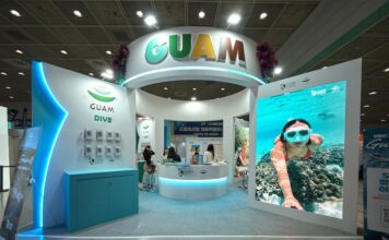 괌 관광의 승부수 ‘액티브 웰니스’, 익숙함 깨고 제2의 전성기 연다 SPOEX 괌정부관광청 부스 전경